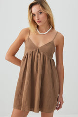 Tie-Back Mini Dress