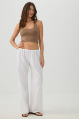 Mid Rise Pull On Wide Leg Pant
