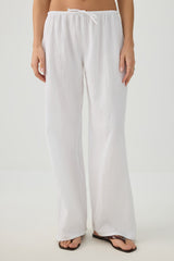 Mid Rise Pull On Wide Leg Pant