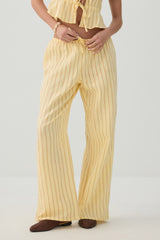 Mid Rise Pull On Wide Leg Pant