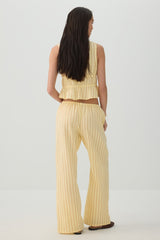 Mid Rise Pull On Wide Leg Pant