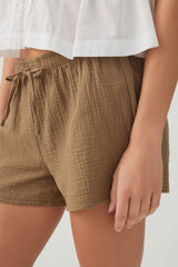 Woven Mid Rise Shorts