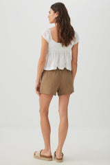 Woven Mid Rise Shorts
