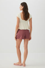 Eyelet Drawstring Shorts