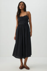 Poplin Sweetheart Midi Dress