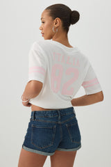 Low Rise Stretch Denim Short Shorts