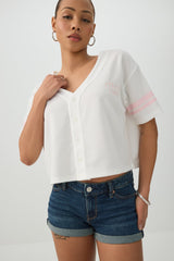 Low Rise Stretch Denim Short Shorts