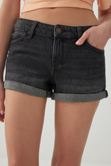 Low Rise Denim Short Shorts