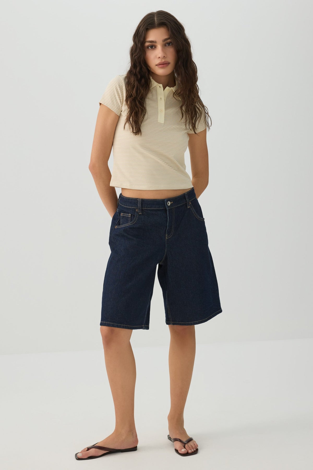 Low Rise Denim Jorts