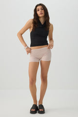 Mini Fold Over Biker Shorts