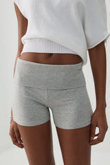Mini Fold Over Biker Shorts