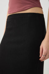 Textured Knit Maxi Skirt