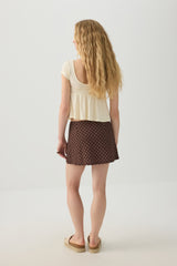 Textured Knit Mini Skort