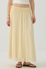 Maxi Chiffon Tie Waist Skirt