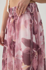 Maxi Chiffon Tie Waist Skirt