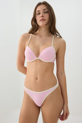 Push Up Bikini Top with Contrast Trim