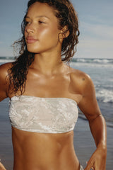 Foliage Bandeau Bikini Top