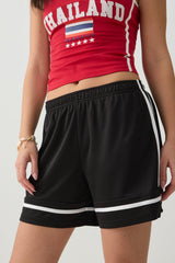 Sporty Shorts with Stripe Detail