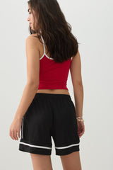 Sporty Shorts with Stripe Detail