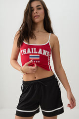 Sporty Shorts with Stripe Detail