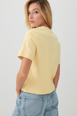 Cropped Boxy Crew Neck T-Shirt