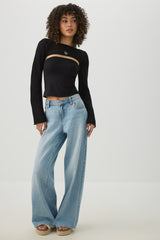 Open Stitch Knit Shrug