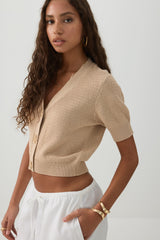 Cropped Cardigan with Starfish Buttons