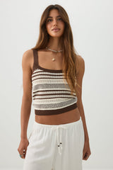 Striped Sweater Tank Top