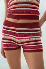 Striped Knit Shorts