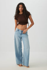 Ruched Side Ultra Crop Top