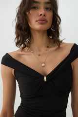 Twisted Front Off Shoulder Top