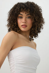 Cropped Ruched Tube Top
