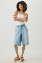 Cropped Ruched Tube Top