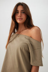 Jersey Off-Shoulder T-Shirt