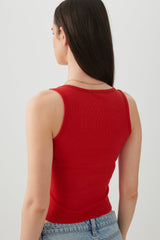 Basic Cropped Ribbed Tank Top