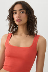 Seamless Ribbed Trapeze Tank Top