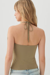 Short Halter Tank Top