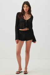 Crochet Tie Front Top