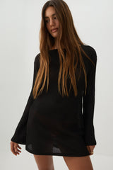 Textured Knit Mini Dress