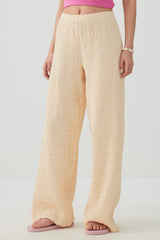 Textured Straight Leg Knit Pants