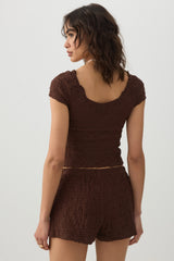 Textured Knit Shorts