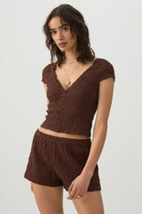 Textured Knit Shorts