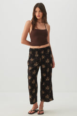 Linen Blend High Waist Culottes