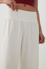 Linen Blend High Waist Culottes