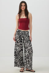 Mid Rise Wide Leg Pants