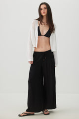 Mid Rise Wide Leg Pants