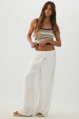 Mid Rise Wide Leg Pants