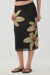 Floral Mesh Skirt