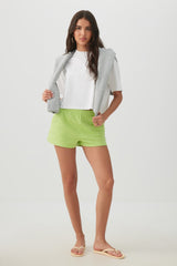 White Knit Shorts