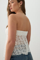 Floral Lace Tube Top